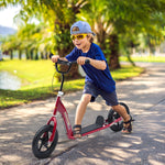 Push Scooter Teen Kids Stunt Bike Ride On With 12" Eva Tyres | Red