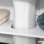 Bathroom Pedestal Under Sink Cabinet With Storage Shelf | One Size | White