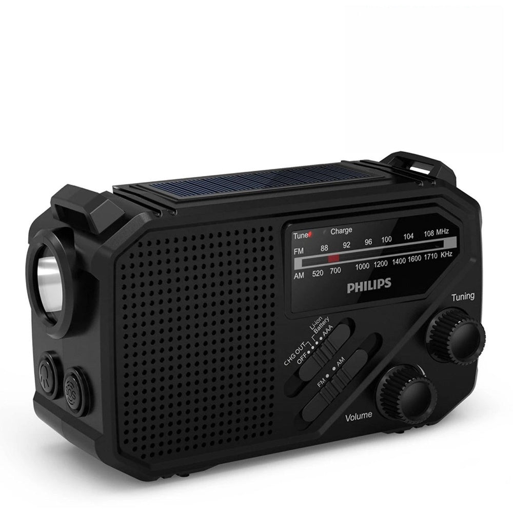 Tar1609-00 Portable Radio Torch Sos Alarm | Black