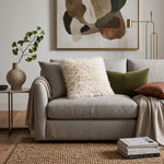 Faux Mongolian Fur Cushion, 40 X 40cm | 40cm x 40cm | Cream