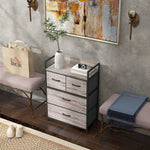 Bedroom Chest Of Drawers 4/5/6/7 Drawer Dresser W/ Shelf | Small | Gray