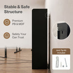 Bathroom Cabinet Slim Corner Storage Adjustable Shelves Pb Mdf | Black