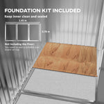 Steel Garden Shed, Small Lean-to Shed For Bike Tool, 5x3 Ft | Dark Gray