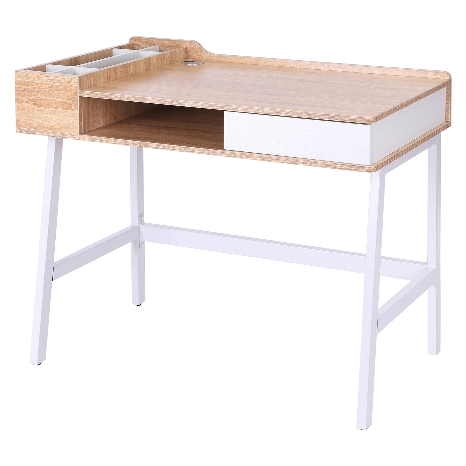 Computer Desk, Pc Workstation, Metal Frame