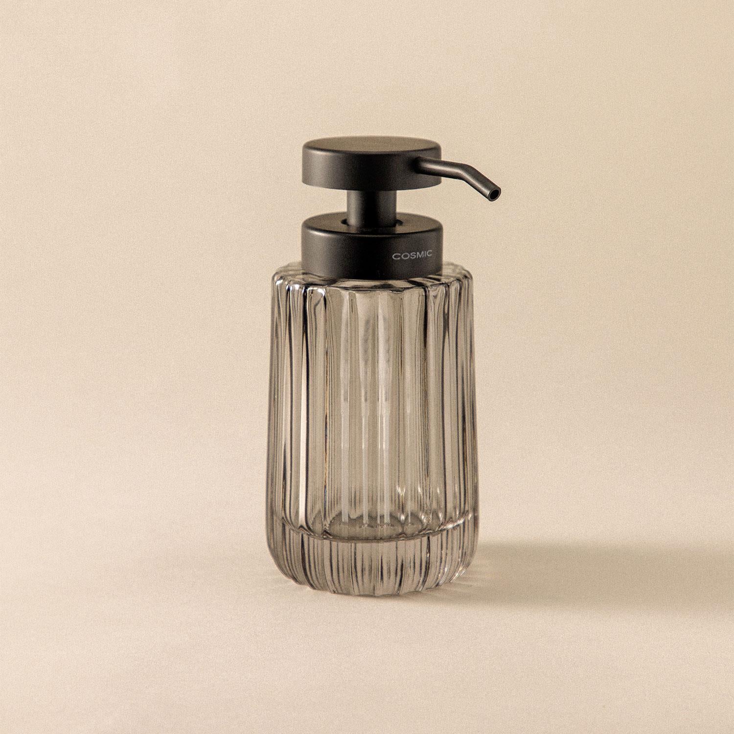 Soap Dispenser, 300ml, Resistant Glass, Grey, Lido Collection