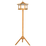 Pawhut Bird Table Wooden Feeding Station With Stand For Garden Wooden 153cm