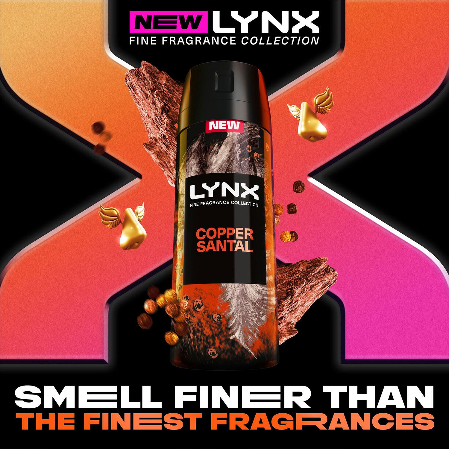 Fine Fragrance Collection Copper Santal Deodorant Body Spray 150ml, 6 Pack