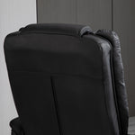 Swivel Manual Recliner And Footrest Set Leather | Black