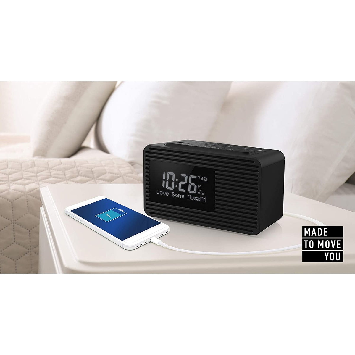 Rc-d8eb-k Portable Dab+/fm Clock Radio | Black