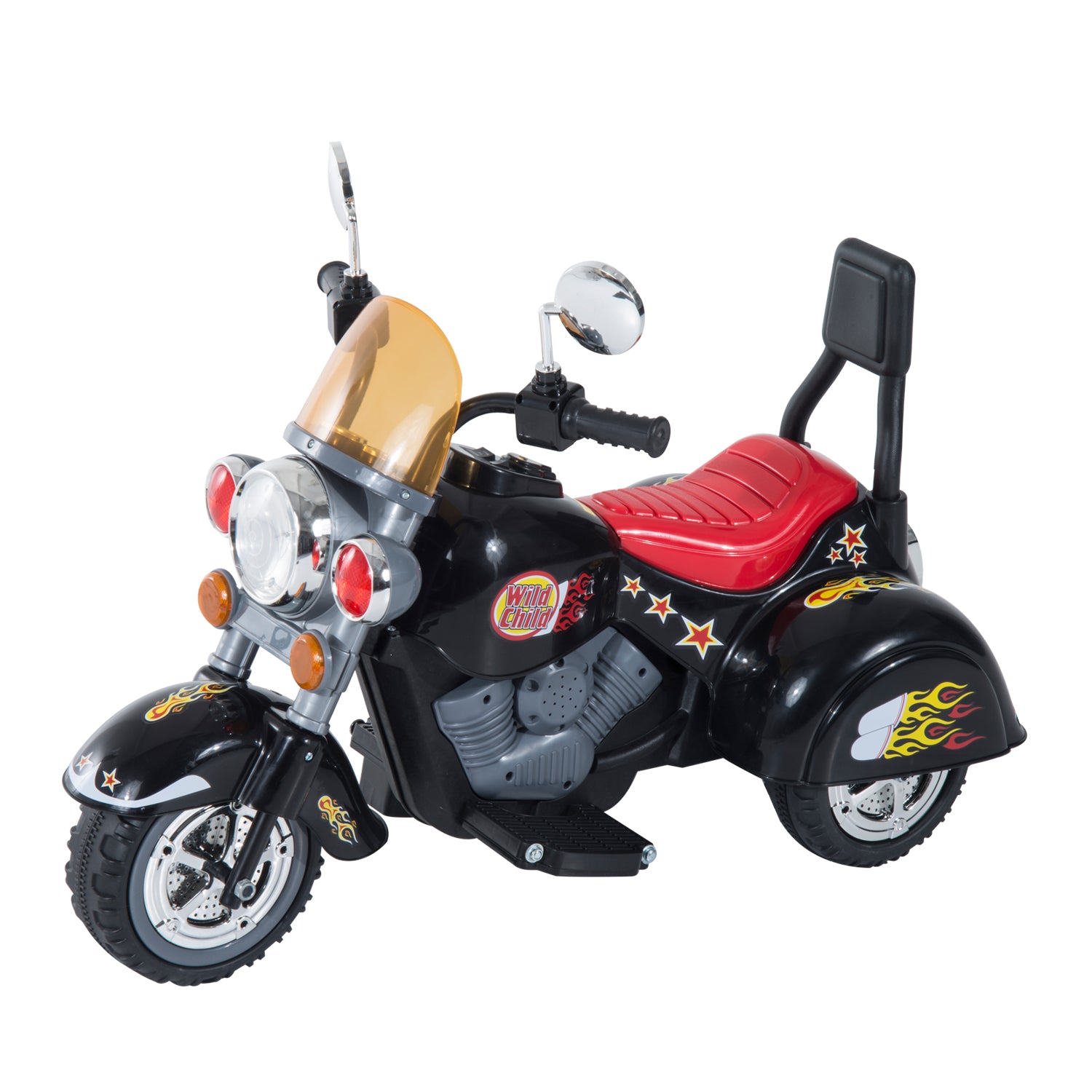 6v Kids Electric Motorbike Child Ride On Toy W/ Lights Sound Black