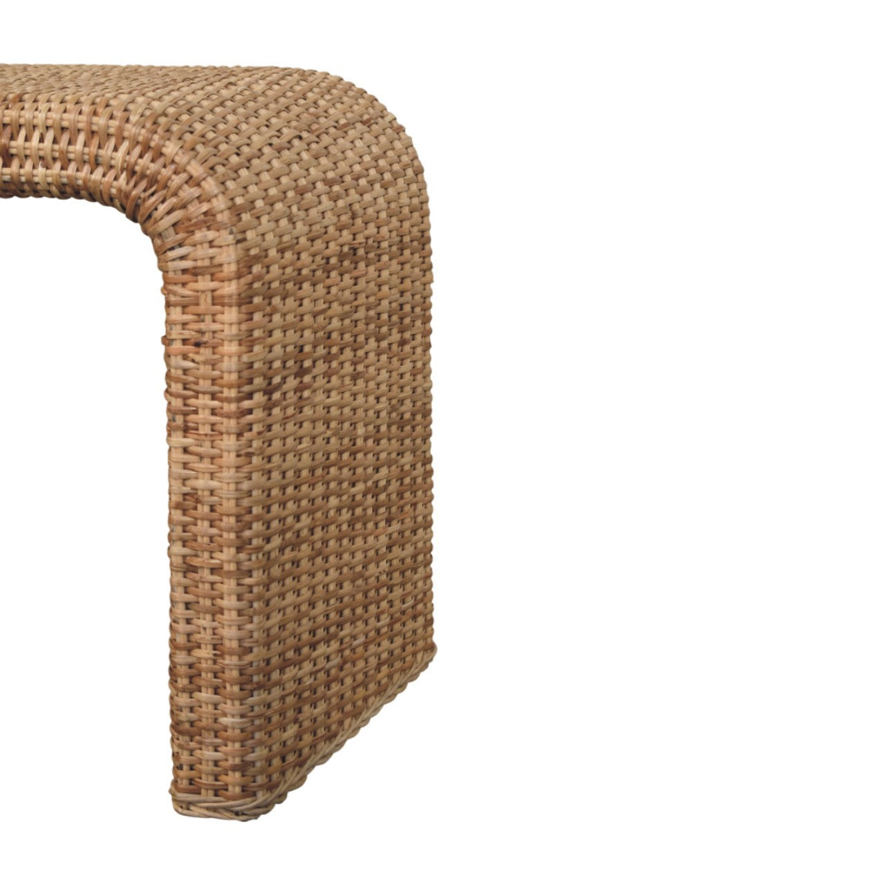 Artisan Furniture Solid Wood Rattan Weave Bench