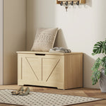 Storage Trunk With 2 Safety Hinges, 80cm | Natural