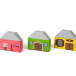 Wooden Wild West Train Set - 62 Pieces