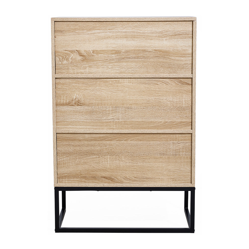 Sideboard Storage Cabinet With Magnetic Rattan Doors
