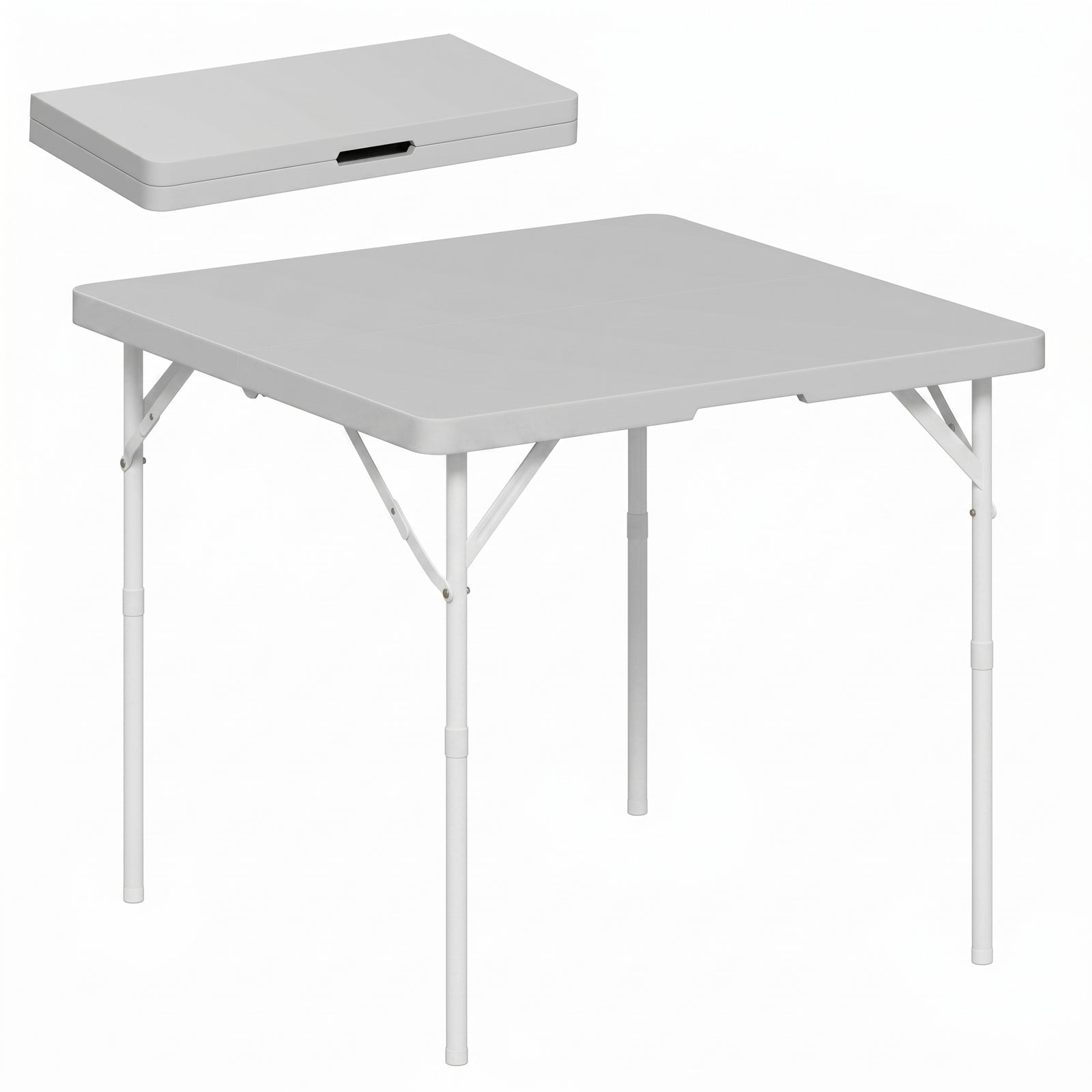 3ft Folding Camping Table W/ 2 Adjustable Height | Dark Gray