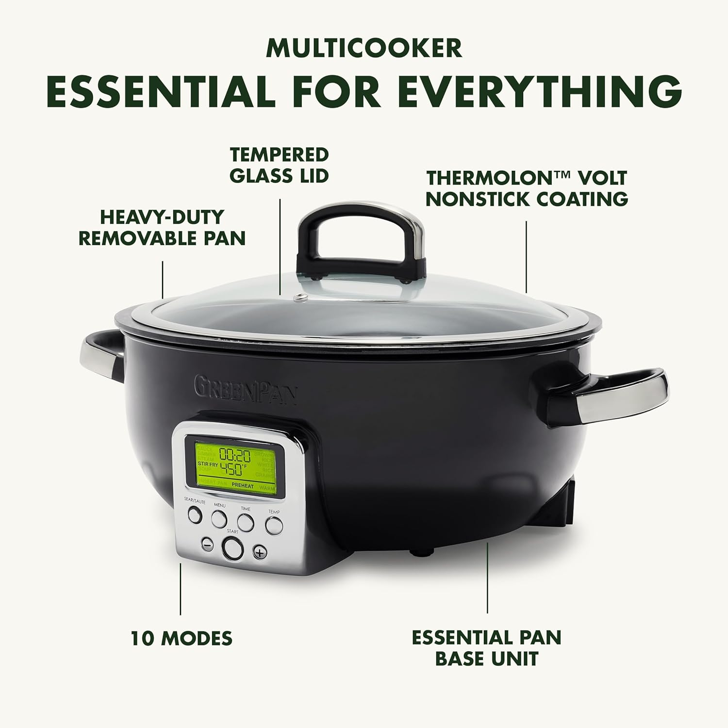 Elite Omnicooker, Pfas Free Ceramic Non-stick With 5.6l Capacity | Black