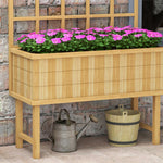 Raised Garden Bed With Trellis & Drain Holes | Yellow