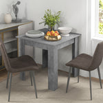 HOMCOM Square Dining Table, Kitchen Table With Faux Cement Effect