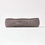 Rajput Ribbed Cotton Floor Cushion | 40cm x 40cm | Charcoal Grey