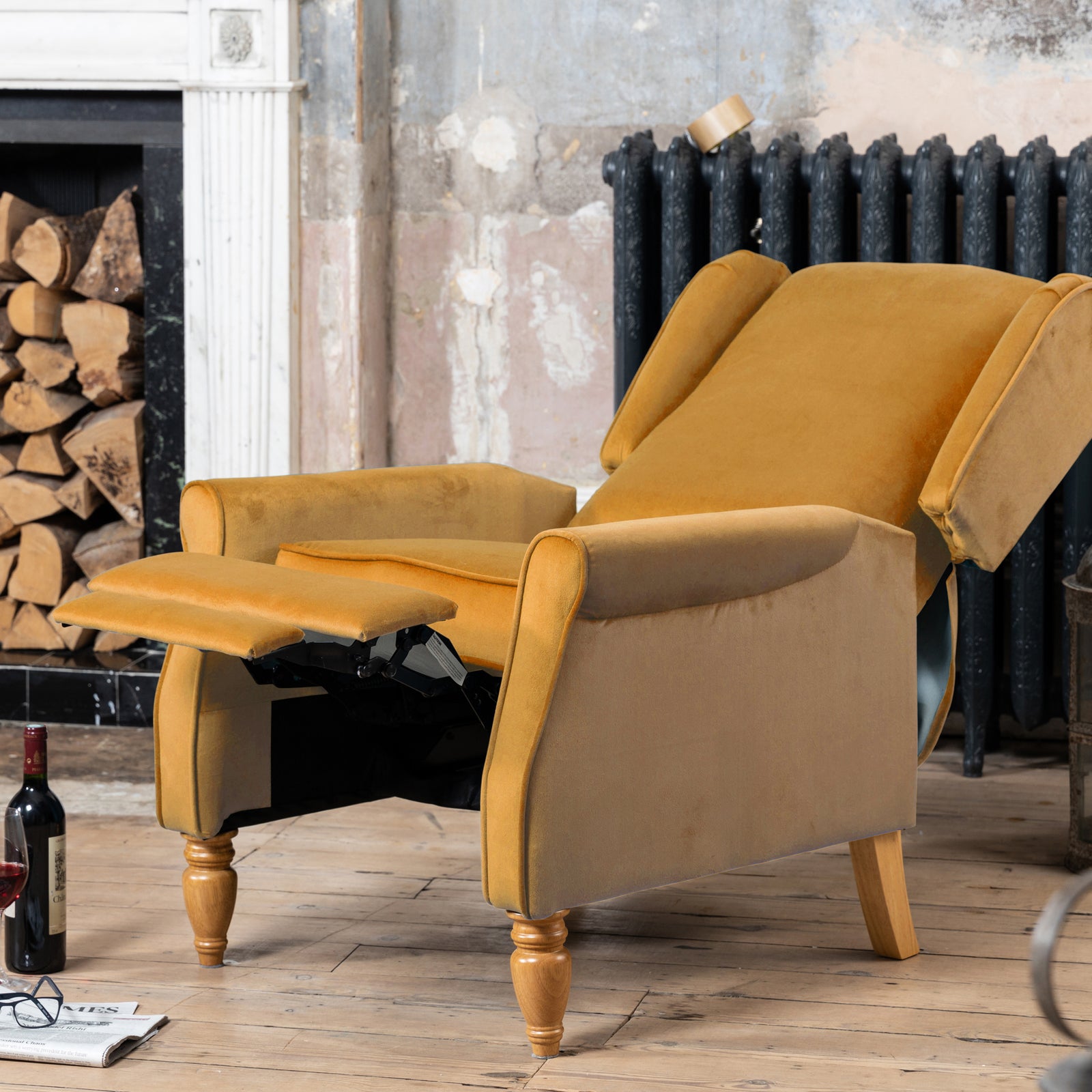 Barksdale Recliner Armchair | Yellow