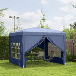 3mx3m Pop Up Gazebo Party Tent Canopy Marquee W/ Storage Bag | Blue