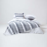 Cotton Morocco Striped Throw | 255cm x 360cm | Monochrome