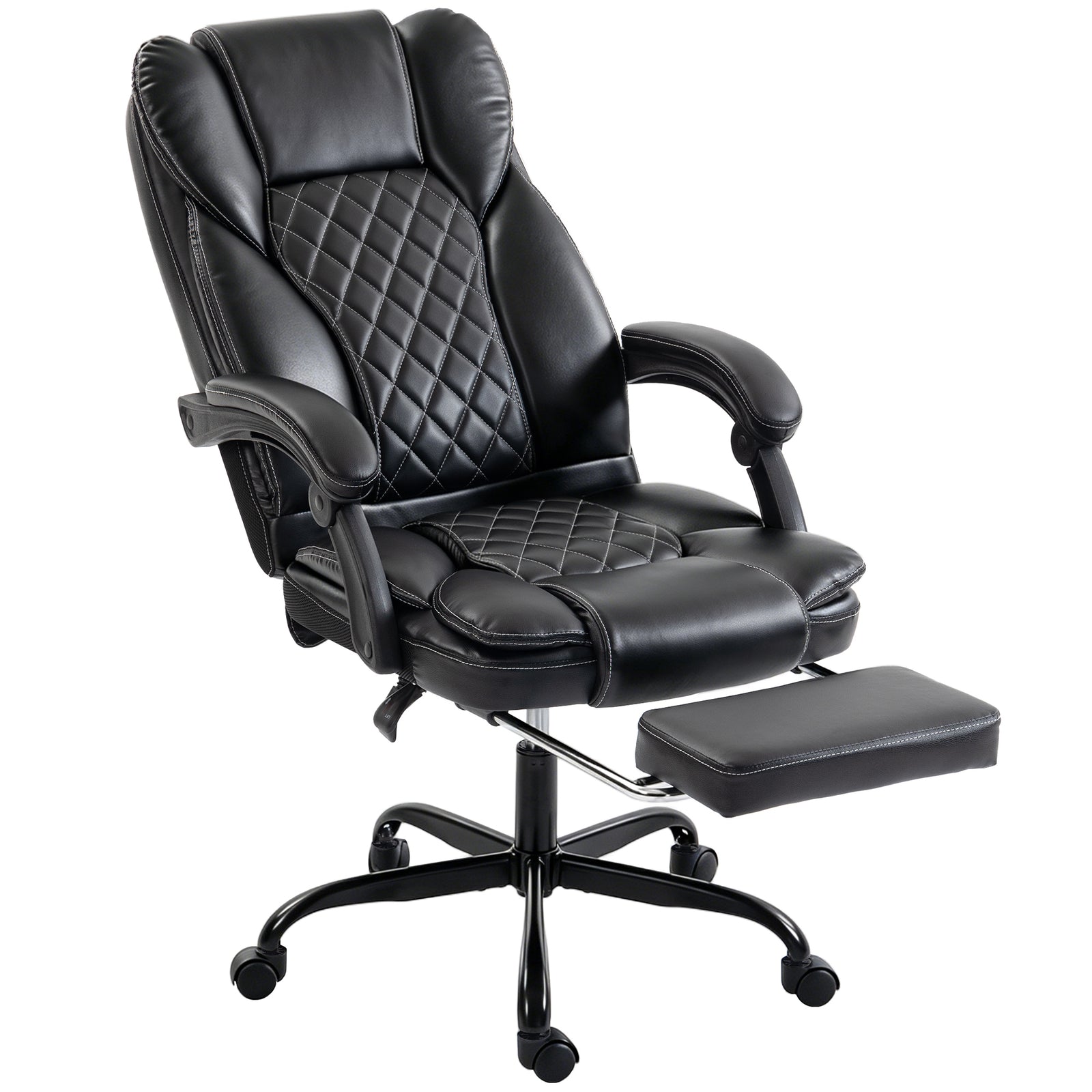 Home Office Chair Reclining Function High Back | Black