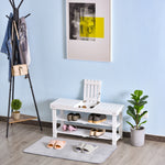 3-tier Open Shoe Rack Hidden Storage Wood Frame