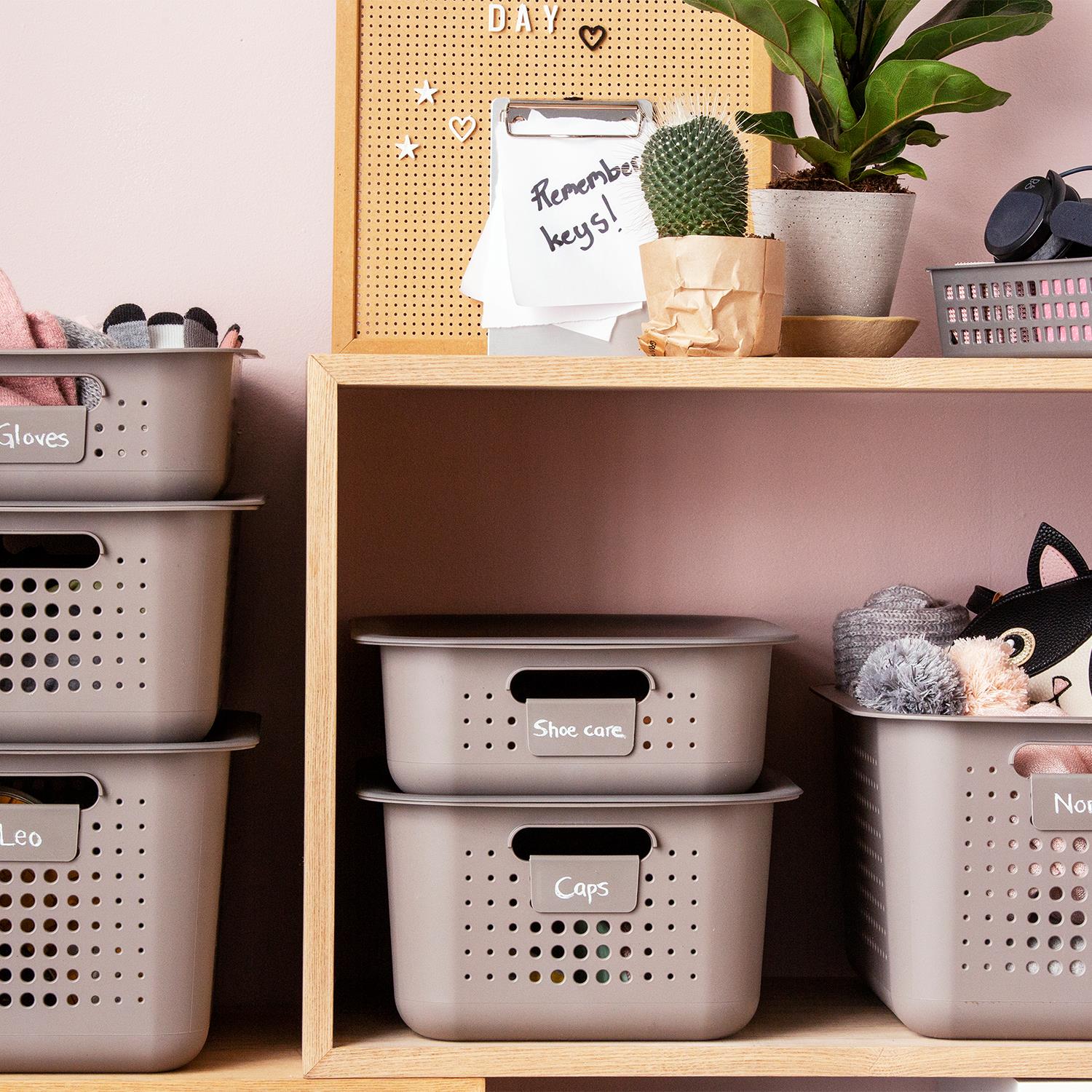 Basket Recycled Plastic Lid For 10, 15 & 20 Storage Box, Charcoal