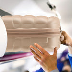 45x36x20cm Lightweight Underseat Cabin Carry On Suitcase - 100+ Airline Approved - Hard Shell Luggage - 4 Wheels - Bubble Design | Cabin | Champagne