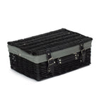 Wicker 35cm Black Willow Basket | Gray