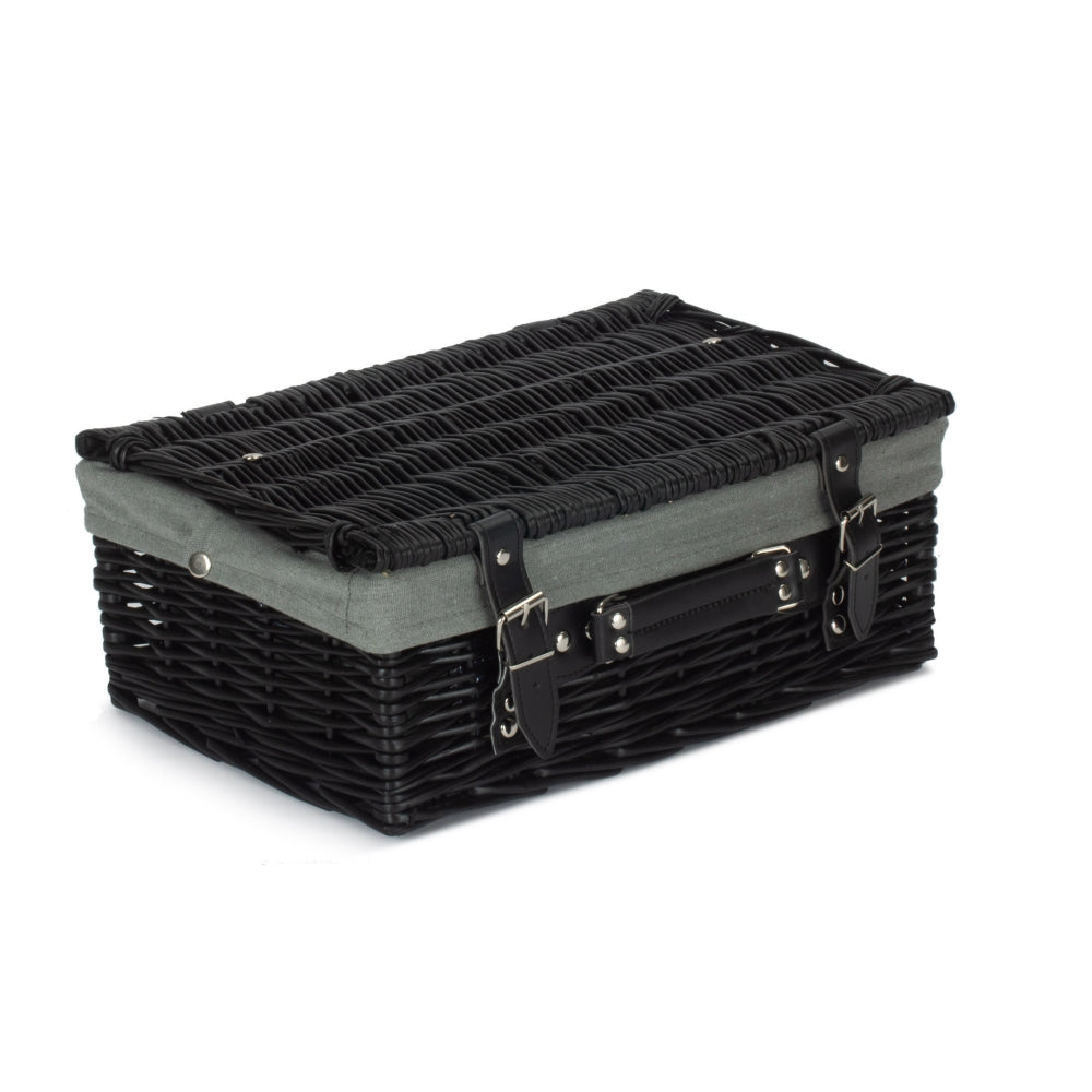 Wicker 35cm Black Willow Basket | Gray