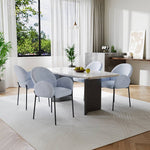 2pcs Upholstered Dining Chairs With Armrest