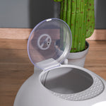 Cat Litter Box Pet Toilet W/ Scoop, Drawer, Skylight | Gray