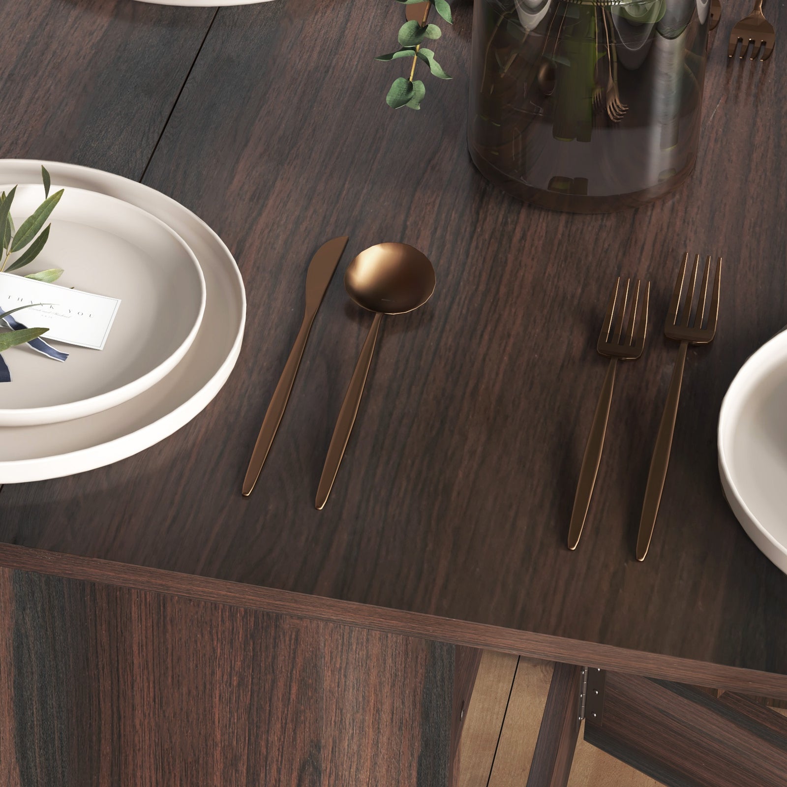 Oval Kitchen Table For Dining Room, Small Spaces | One Size | Brown