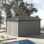 4pcs 3 X 4(m) Universal Pergola Curtain Kit W/hooks C-ring