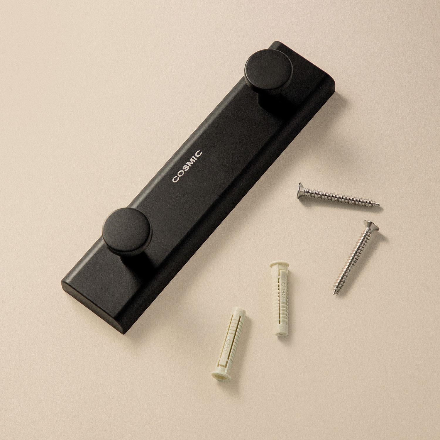 Towel Hook Robe Hook Screw-in Or Self-adhesive Matt Black Next Collection
