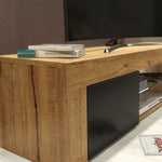 Loom Tv Unit 130cm With Led Lights | Oak