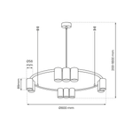 Pendant Light (circle) Genesis 10xgu10 | White