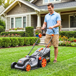 1800w Electric Lawnmower With 40cm Cutting Width, Mulching Feature