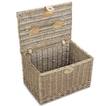 Antique Wash Finish Chest Picnic Basket | Large | Brown