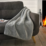 Windsor Heavyweight Coco Plush Throw | 130cm x 180cm | Charcoal