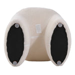 Modern Teddy Bear Fur Upholstered Ottoman