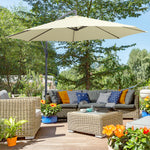 3m Cantilever Parasol Banana Umbrella, Beige