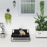 Pawhut Raised Dog Bed W/ Slope Headrest, For Small, Medium And Large Dogs | Black