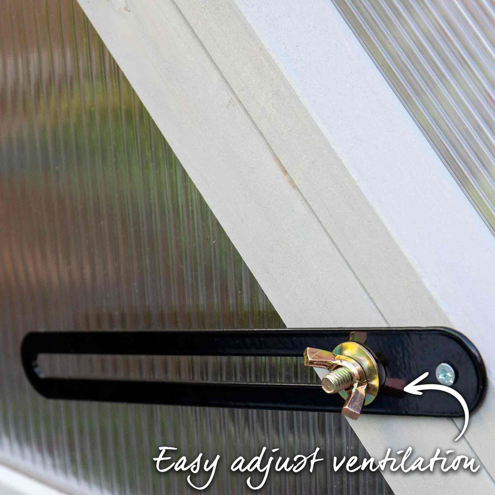 Wooden Growhouse Dove Grey With Uv Polycarbonate Glazing And Adjustable Shelves | Dove Grey