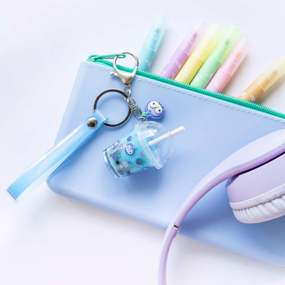 Tiger Tribe Bag Charm Kit - Blueberry Bubble Tea