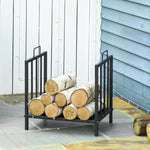 Firewood Log Holder Wood Storage Rack W/ Handles