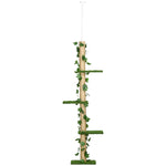 242cm Adjustable Floor-to-ceiling Cat Tower W/ Anti-slip Kit - Green