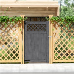 90cm W X 90/120/150/180cm H Rhombus Garden Wood Fence Gate | 150cm
